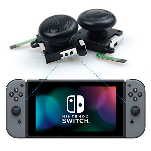 Jemall Joycon Joystick Replacement, Switch Thumbstick Parts Repair, Fit