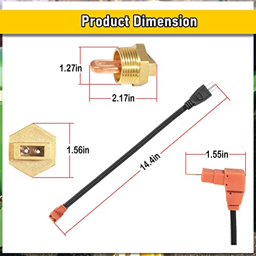 Engine Block Coolant Heater Kit for John Deere 1025R 110 2210 2305 4210