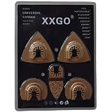XXGO Universal Semicircle Triangular Finger Carbide Oscillating Multi Tool Blades for Grit Grout Removal Fits Oscillating Tools Pack of 5 No.XG8505