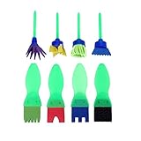 Early Learning Mini Flower Sponge Painting Brushes Sago Brothers Craft Brushes Set for Kids 8 PCS