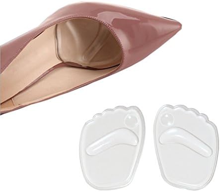 Daffnis Women's Ball of Foot Cushions for High Heels Forefoot Pads Gel Insole for Pain Relief Transparent