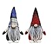 Ruipunuosi Tied Beard Gnome Handmade Swedish Christmas Santa Tomte Plush Doll Holiday Figurines Toy Xmas Home Ornaments Table Decoration Blue/Red