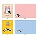 M6558OCB Catty Cards: 10 Assorted Blank All-Occasion Note Cards Featuring Spunky and Sassy Felines with Typical Cat Attitude on Richly Colored Backgrounds, w/White Envelopes.