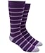 Ripon Stripe Purple and Gray Men's Cotton Blend Dress Socks