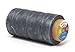Mandala Crafts 150D 210D 0.8mm 1mm Leather Sewing Stitching Flat Waxed Thread String Cord (150D 0.8mm 250M, Gray)