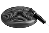Stability Balance Disc - Fledo Wobble / Wiggle Air Cushion Seating Disk - Core Strength Training and Exercise - Pump Included (Black)