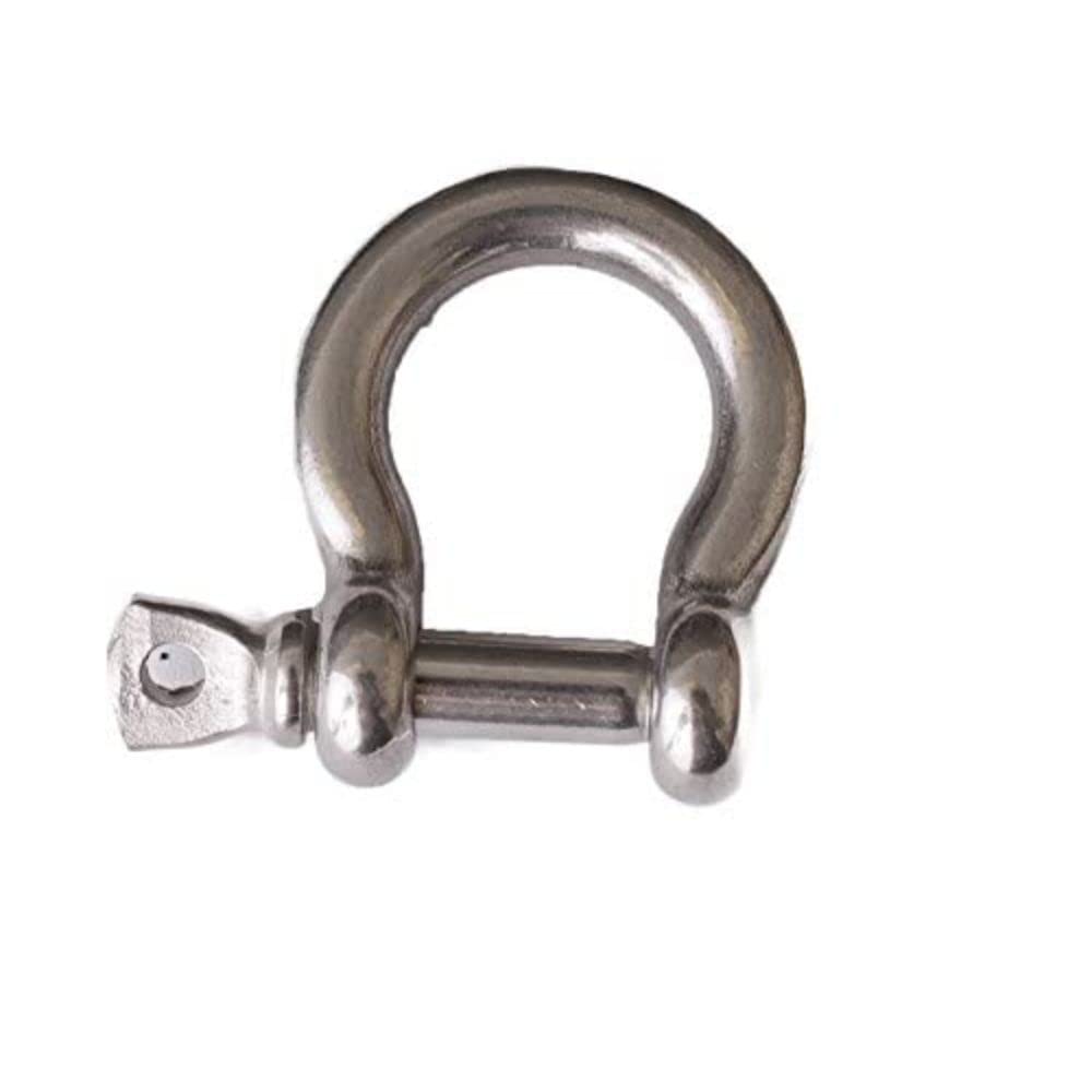 Merriway BH05006 (2 Pcs) Bow Anchor Shackle, A2 316 Marine Grade Stainless Steel M6 (1/4 inch) - Pack of 2 Pieces