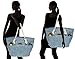 Malirona Large Canvas Beach Bag Shoulder Bags,6 pockets,44L, Weekend Holiday Perfect Bag