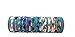 Wigspedia Handmade Crochet Glass Seed Bead Nepal Boho Bracelet - Wholesale Turquoise Scheme (12 Pieces Turquoise Bracelets)