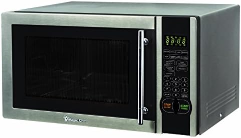 Magic Chef Mcm1110St 11 Cu Ft 1000W Countertop Microwave Oven With Stylish Door Handle, Black