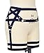 Efashionmx Womens Gothic Studded Pentagram Harness Garter Belts Black