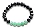 Mana Vibes Lava Rock and Matte Green Aventurine Essential Oil Diffuser Bracelet, Unisex Essential Oil Jewelry, 8mm Beads