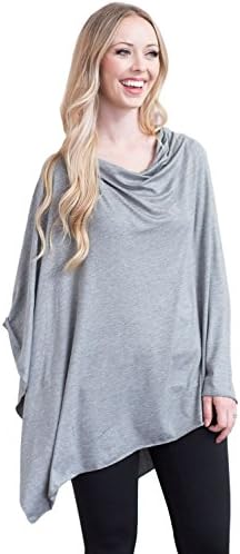 Light Grey Nursing Poncho Cover | Full coverage multi functional breastfeeding cover | Multi Functional Nursing Cover, Car Seat Cover, Shopping Cart Cover, Swaddle, and Maternity Top