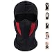 Balaclava Ski Mask, Windproof Face Mask, Motorcycle Face Mask for Men/Women, Thin Breathable Perfect Mask for Motorcycling, Snowboarding, Hiking (Red)