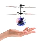 ThinkMax Infrared Sensor Flying Balls Hand Induced Flight with LED Lights -Transparent