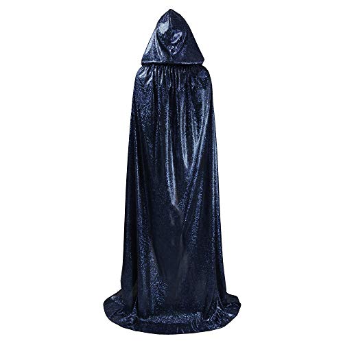 OurLore Unisex Full Length Hooded Cape Halloween Christmas Adult Cloak (Small, Black)