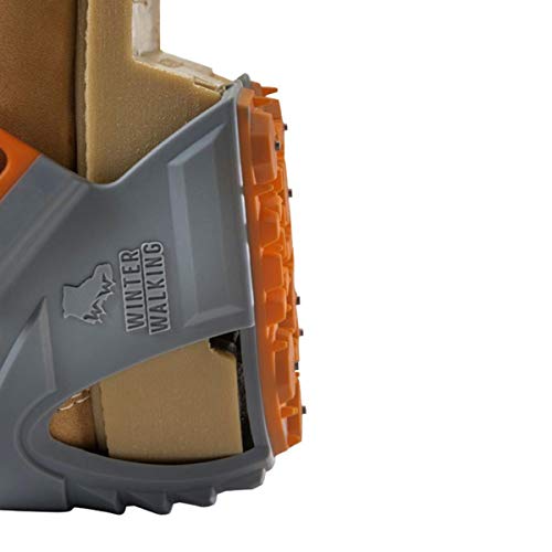 Winter Walking Low-Pro Heel Ice Cleat, Heavy-Duty Industrial Grade Traction Aid for Walking on Snow and Ice, Size Medium (1 Pair)