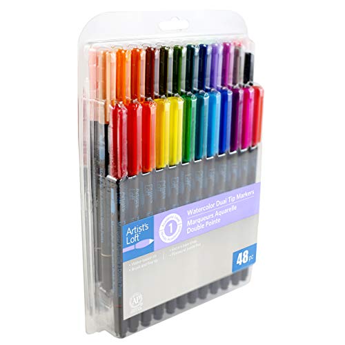 Artist's Loft Watercolor Markers Dual Tip, 48 Colors Pricepulse