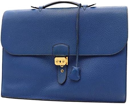 Amazon エルメス Hermes サックアデペッシュ 41 ブリーフケース 書類鞄 ビジネスバッグ ｆ刻印 サックアデペッシュ 41 ブリーフケース 書類鞄 ブルー系 フィヨルド メンズ ビジネスバッグ