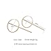 Geometric Modeling Simple Golden Earrings Girl Woman