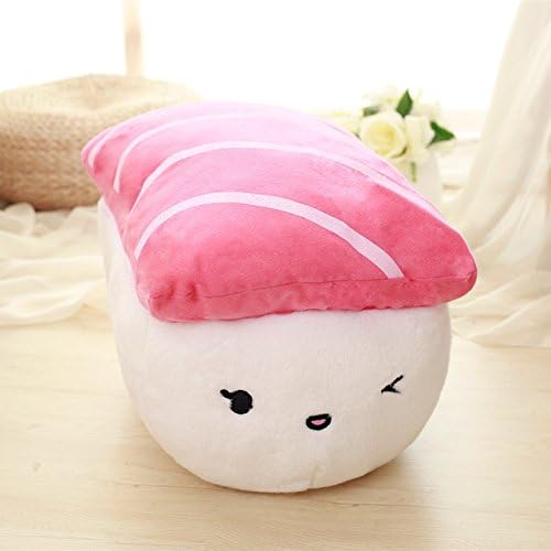 Egnara Creative Japan Sushi Shape Plush Toys Stuffed Soft Sofa Pillow (Pink)