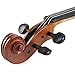 ADM 1/4 Size Handcrafted Solid Wood Student Acoustic Violin Starter Kit for Kids(with Hard Case, Bow, Rosin, Tuner, Shoulder rest, Fingerboard Sticker), Red Brown