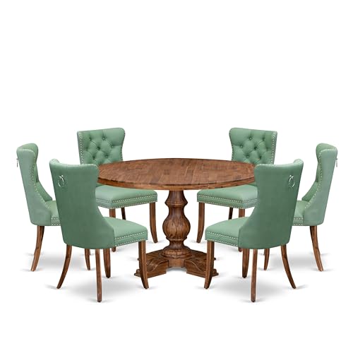 Luxe by East West Furniture F5DA7-50N-22 7-Piece Dining Table Set Include a Din…