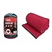 OSAGE RIVER Sleeping Bag Liner, Microfiber Fleece Travel Sheet Sleep Sack for Camping Travel Backpacking, Lightweight Zippered Sleeping Bag Inner Liner, Adults & Kids, Red
