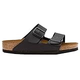 Birkenstock 551253 Unisex Arizona Soft Footbed Birko-Flor Sandals, Black, 43 N EU/12-12.5 2A(N) US Women/10-10.5 2A(N) US Men