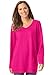 Woman Within Plus Size Perfect Long-Sleeve V-Neck Tee