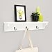 Kiera Grace Finley Floating Modern Wall Mounted Hanging Shelf with 3 Metal Hooks for Home, Office, 1Pack, 24