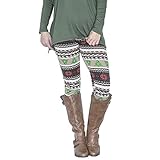 Slim Leggings,Morecome Casual Women Skinny Christmas Tree Print Stretchy Pants (XL, Multicolor1)