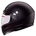 Matte Black Full Face Motorcycle Helmet DOT +2 Visor (Large)