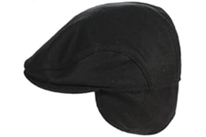 Biddy Murphy Irish Newsboy Flat Cap for Men, Tuck-Away Ear Flaps Slim Fit 100% Wool, Imported