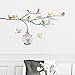 Decowall DW-1202 14 Birds on a Branch Kids Wall Stickers Wall Decals Peel and Stick Removable Wall Stickers for Kids Nursery Bedroom Living Room
