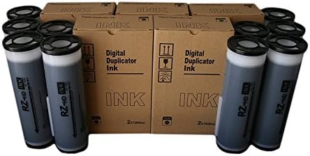 Case of 10 Wholesale Widgets Brand Inks Compatible With Riso S-7124 / S-4841 Black HD Ink. For Use In Risograph MZ990, MZ1090, RZ990, and RZ1090 Digital Duplicators.
