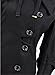 Allonly Women's Button Closure Asymmetrical Hem Long Trench Black Cloak Coat,Black,Large