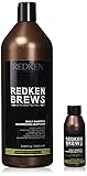 Redken Brews Daily Shampoo + Free Mini Travel Size, 33.8 Fluid Ounce