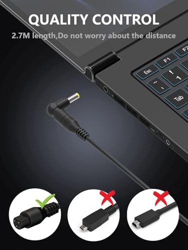 90W Universal Laptop Charger Compatible with Lenovo HP Dell Acer Asus Samsung Sony Gateway Notebook Ultrabook Chromebook Power Cord with 15 Connectors