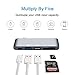 USB Type C Hub Adapter, Yuanj 5 in 1 Multi-Port USB 3.0 Type-C Adapter with 1 USB 3.0 Port, 1 USB 2.0 Port, SD/Micro Card Reader and USBC Charging Port, Type-C USB for MacBook Pro and More - Aluminum, Grey