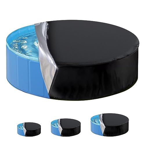 VSSHE 160 x 30 cm Waterproof Dustproof Pool Cover with Drawstring, Round for Tanks and Above Ground Swimming Pool