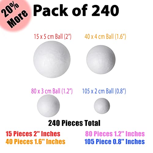 Mua 240 Pack Foam Balls -Craft Balls DIY Home, School Craft Project ...