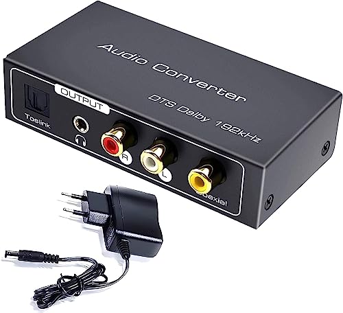 Amanka Hdmi Audio Extractor 192Khz Dac Convertisseur Arc Audio Adaptateur Optique Numérique Hd Spdif Toslink Stéréo Analogique Audio Répartiteur - Full Hd, 1080P, 3D, PC, Hdcp Ect