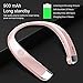 Bluetooth Headphones Speaker 2 in 1 LIUHE Neckband Portable Wireless Headset Wearable Speaker True Stereo Sound Sweatproof Headphones with Retractable Earbuds Built-in Microphone (Rose Gold)