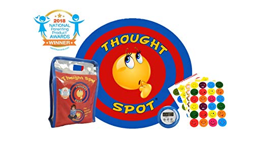Thought-Spot - A Portable Parenting Time Out Mat with Digital Timer & Reward Stickers - 24 Inch Diameter Made from Recyclable Non-Toxic Materials)