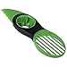 Premier Chef Avocado Slicer - 3-in-1 Tool Works as a Splitter, Pitter and Cutter for Avocados - Professional Quality - Easy to Use - Dishwasher Safe Green