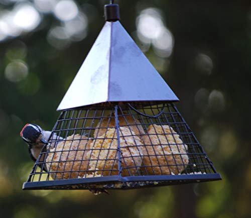 Wildlife Sciences Suet Ball Feeder and Suet Ball Variety Combo Pack | Geo Pyramid Feeder with 16 Suet Balls - Thumbnail 2