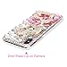 Mavis's Diary iPhone X Case, iPhone Xs Case, Full Edge Protective Plastic Case, 3D Handmade Crystal Clear Bling Pink and White Diamonds Shiny Rhinestone Double Heart Hard PC Cover for iPhone X/Xs
