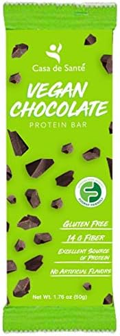 Low FODMAP Certified Vegan Protein Prebiotic Snack Bar - 12g Protein, Gluten Free, Dairy Free, Soy Free, Paleo, Low Carb, Resistant Starch & Soluble Fiber, No Sugar Alcohols (Chocolate, 12 Bars)