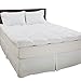 Lavish Home Down Mattress Topper - Queen 4-Inch Duck and Goose Feather Bed with Cotton Mattress Topper Cover - Plush Pillow Top for Cushion and Support (White)